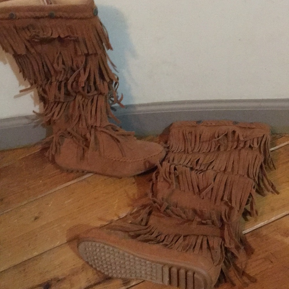 Fringe boots.